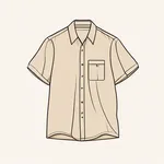 short-sleeved beige shirt image